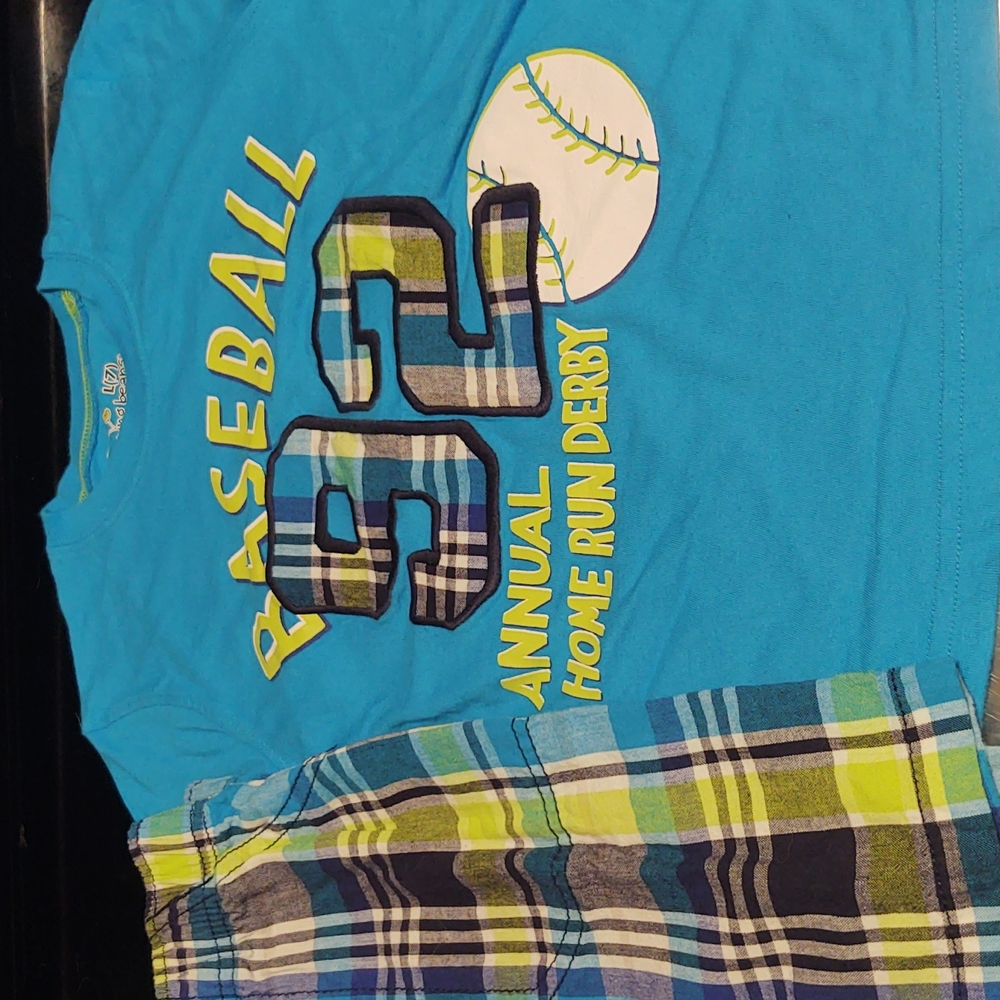 Plaid baseball outfit